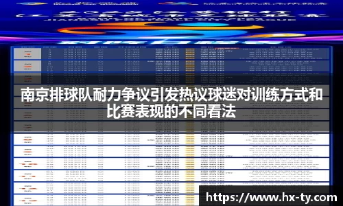南京排球队耐力争议引发热议球迷对训练方式和比赛表现的不同看法